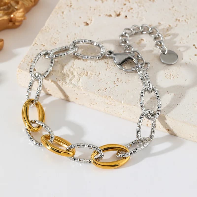 Armband van kralenlinkketting
