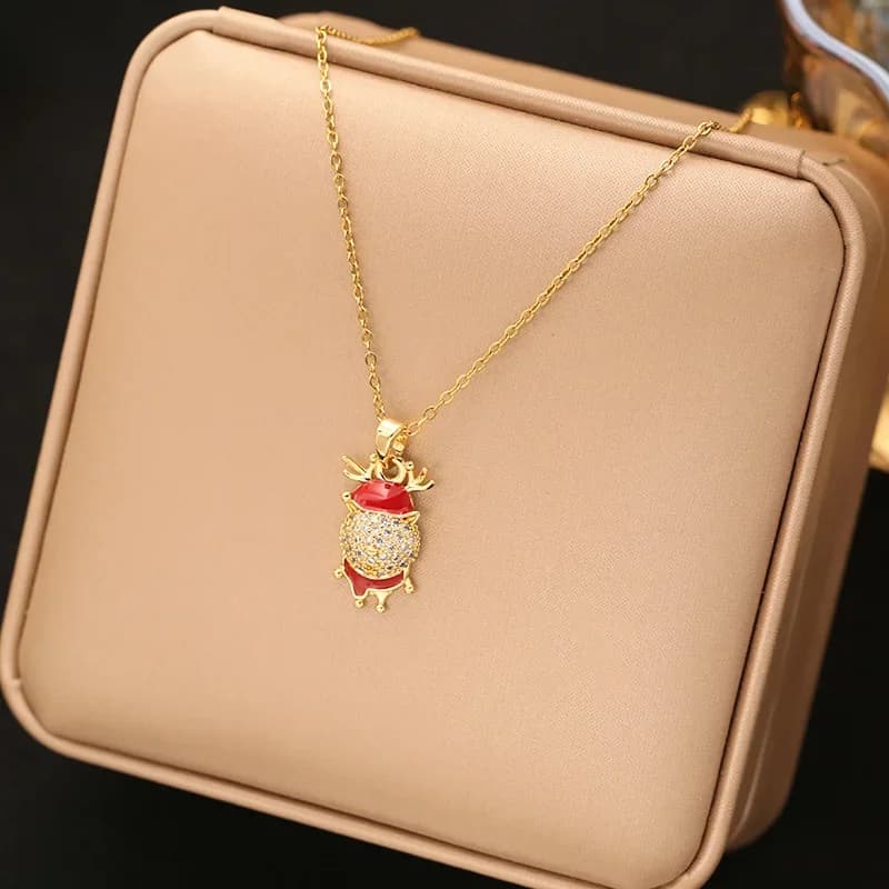 Cubic zirkonia kerstrendier hanger ketting
