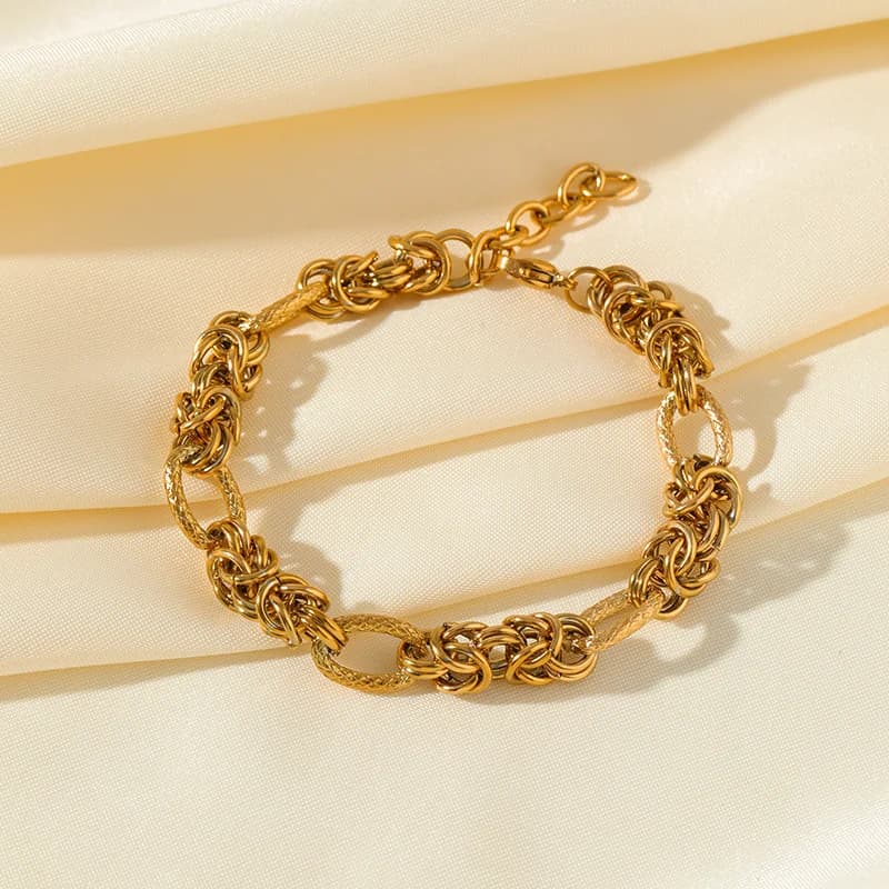 Gouden Hip-Hop Armband van Roestvrij Staal