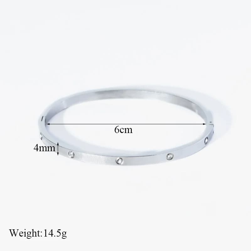 3-Kleurige Zirkonia Bangles Armband