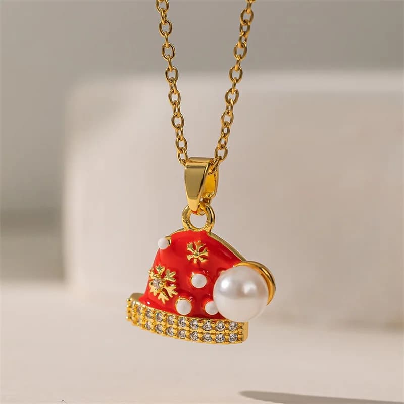 316L RVS Kerst Sinterklaas Hanger Ketting