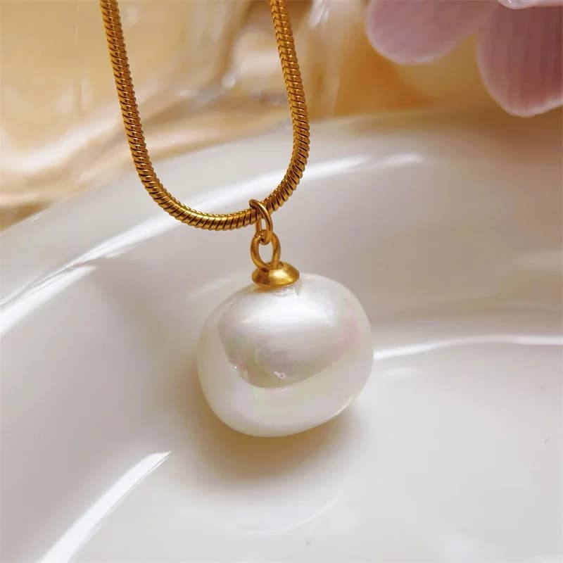 Bling Parel Hanger Ketting met PVD-coating