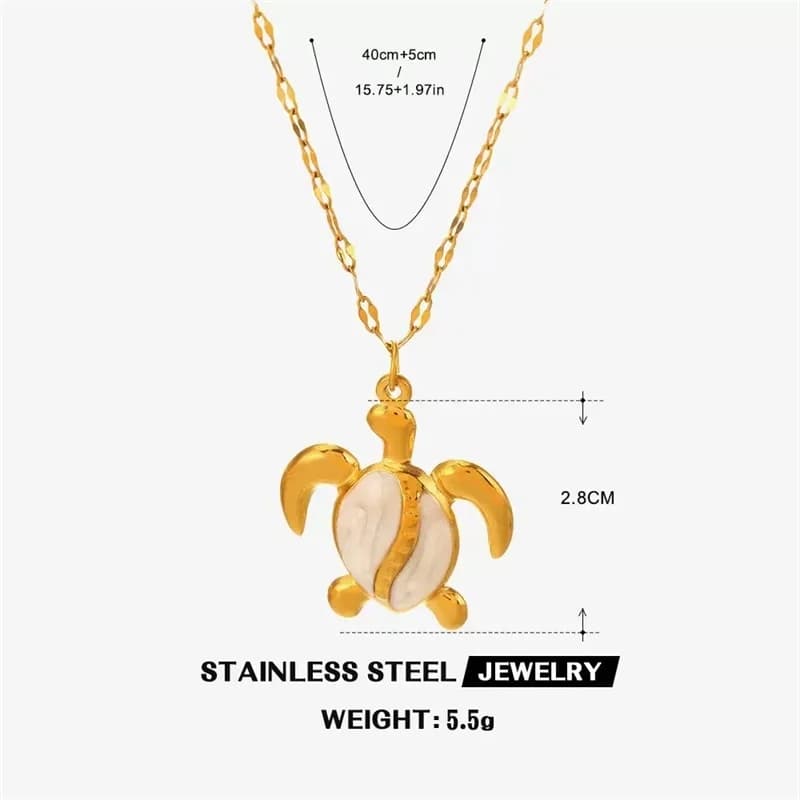 Parelmoer Zeester Zon Hanger Ketting, Goud