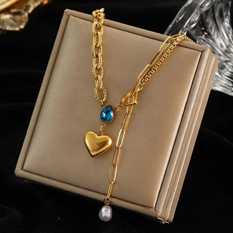 Hart Hanger Statement Collier, Goud