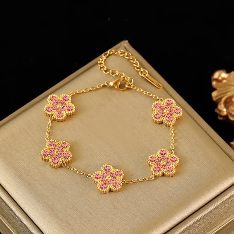 Kubische zirkonia vlinder ketting armband