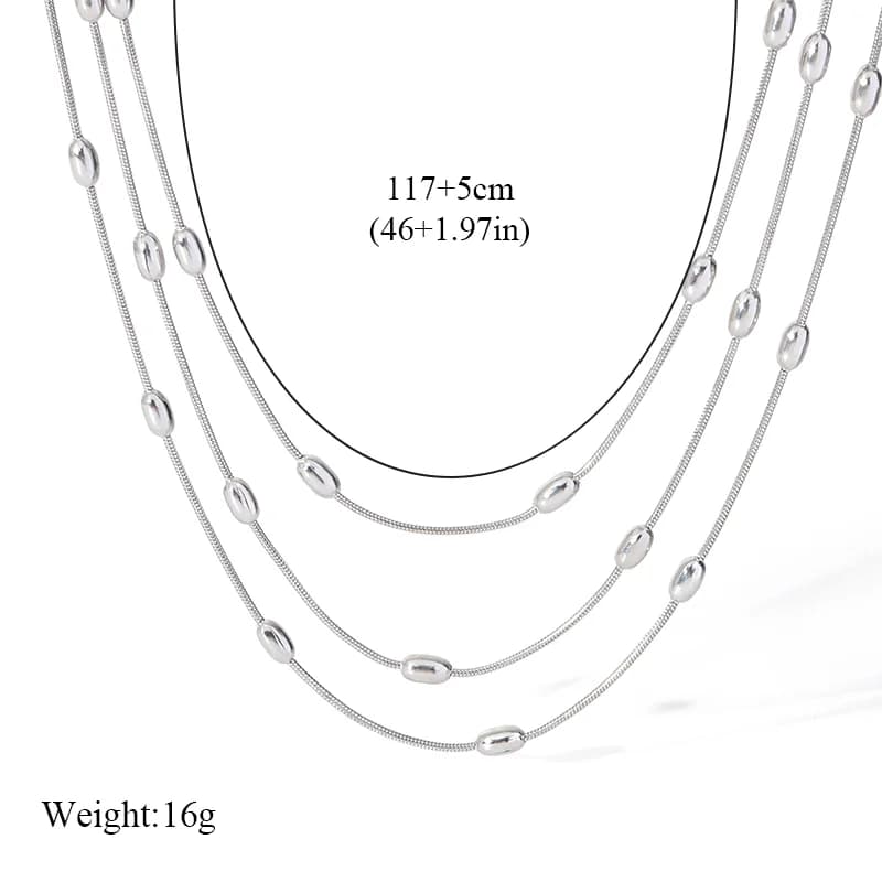 316L RVS zilverkleurige schakelketting