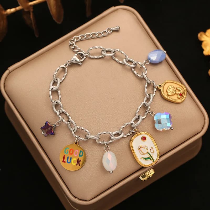 Roestvrijstalen Hart Charmeur Armband