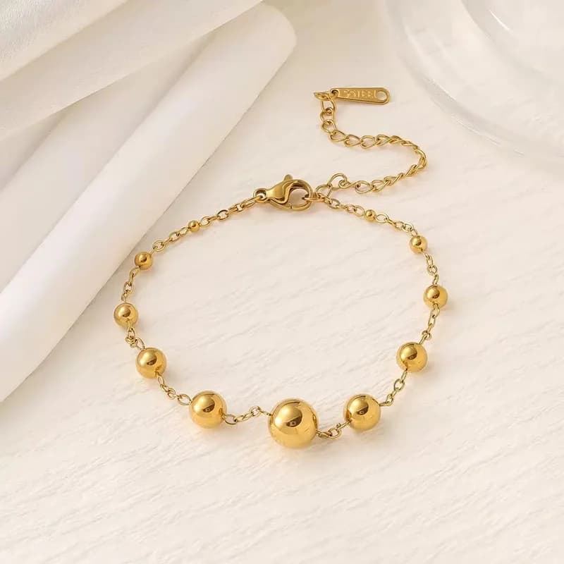 Gouden Kralen Ketting Armband