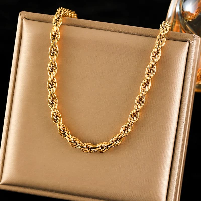 Metalen Charm Statement Halsketting, Verguld