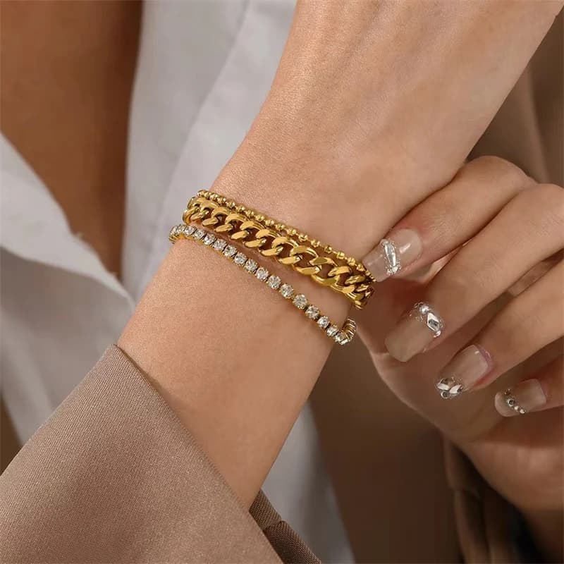 Armband met schitterende zirkonia ketting