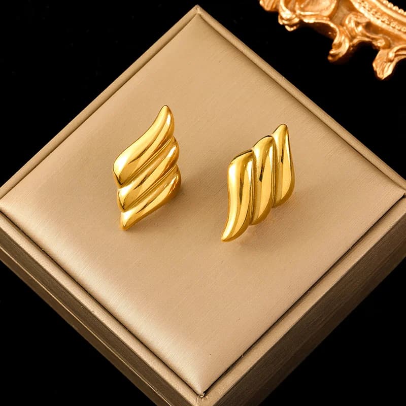18K vergulde creatieve oorsteuners