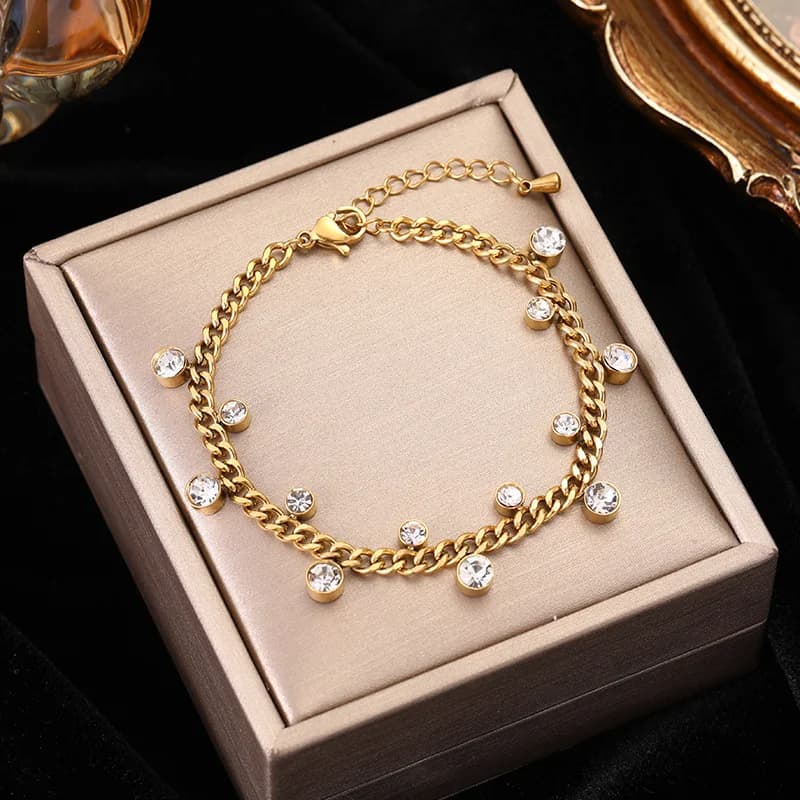 Sprankelende Zirkoon Kristallen Ketting Armband