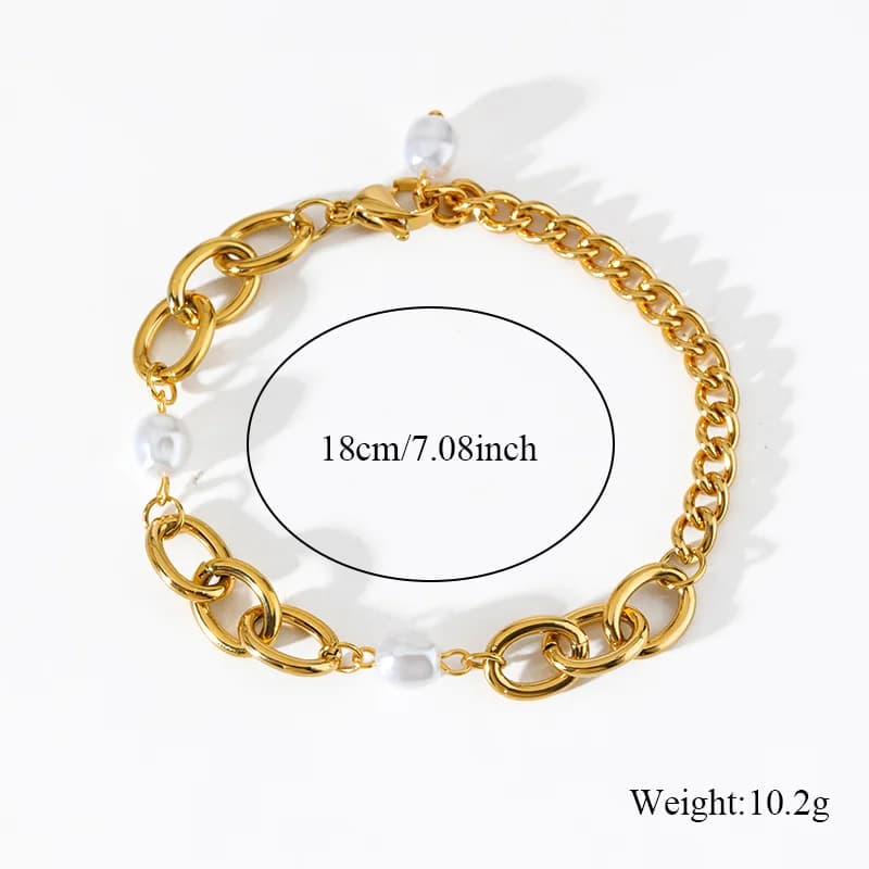 Armbanden met schakelketting in goud- en zilverkleur