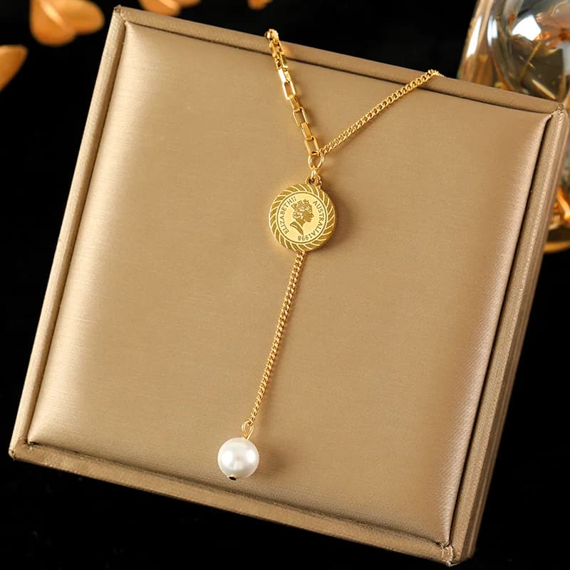 Witte Zirkonia Lange Hanger Ketting