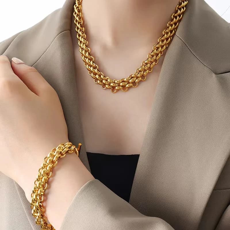Gouden Cuban Link Armband