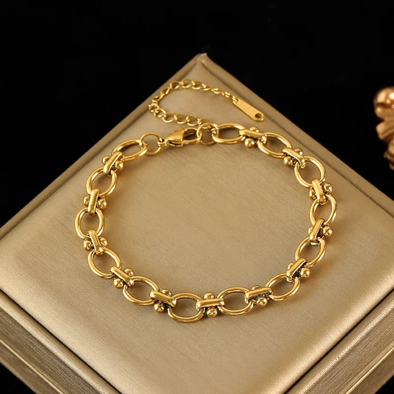 Twee-kleurige ketting- en armbandset