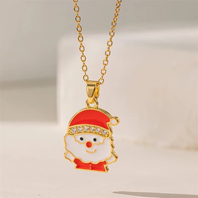 316L RVS Kerst Sinterklaas Hanger Ketting
