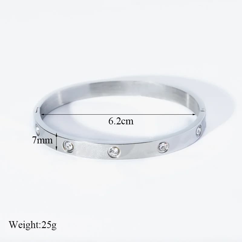 3-Kleurige Zirkonia Bangles Armband