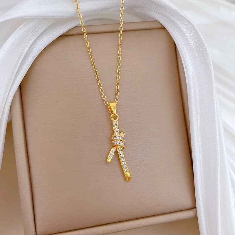 Strik zirkonia hanger ketting