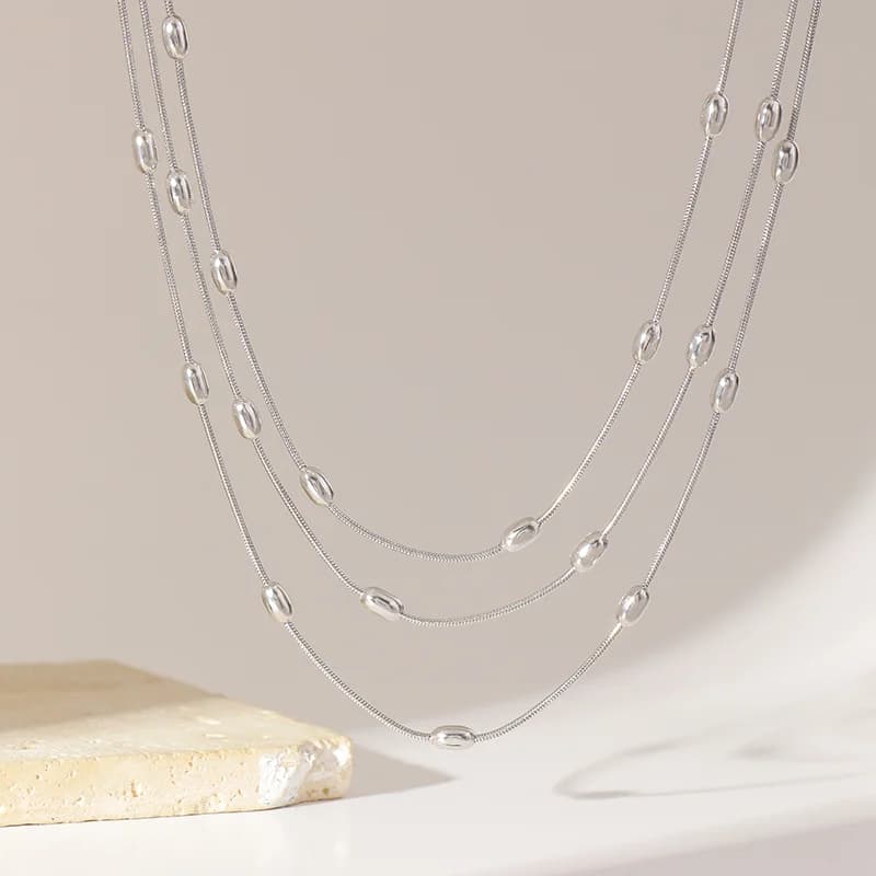 316L RVS zilverkleurige schakelketting