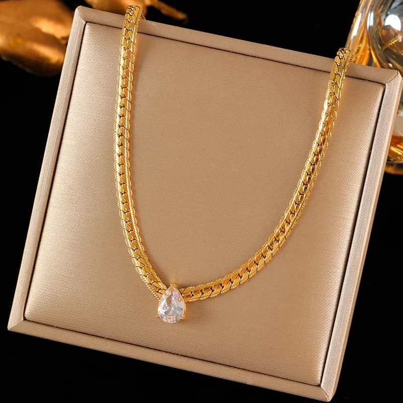 Gouden hart bedel hanger halsketting