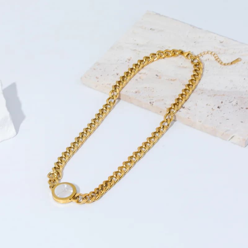 Dubbelzijdige Romeinse cijfers hanger ketting