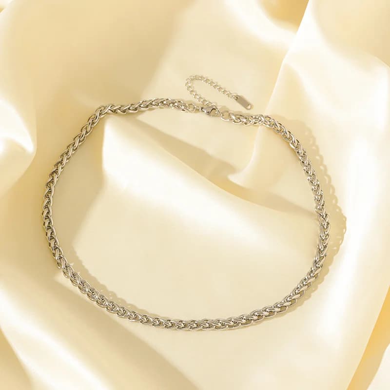 316L roestvrij staal zilverkleurige schakelketting