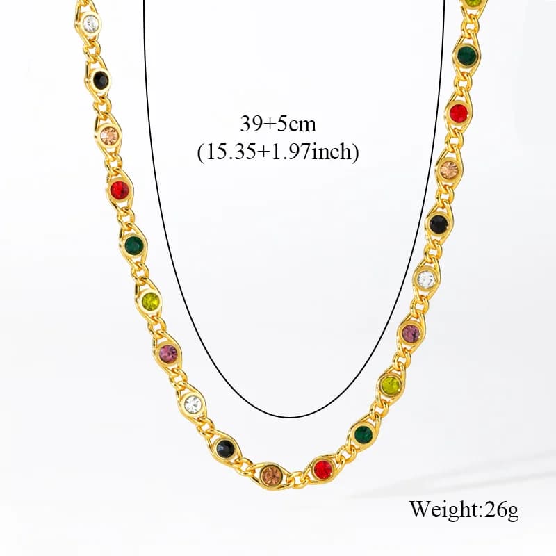 Zirkonia ketting en armband set