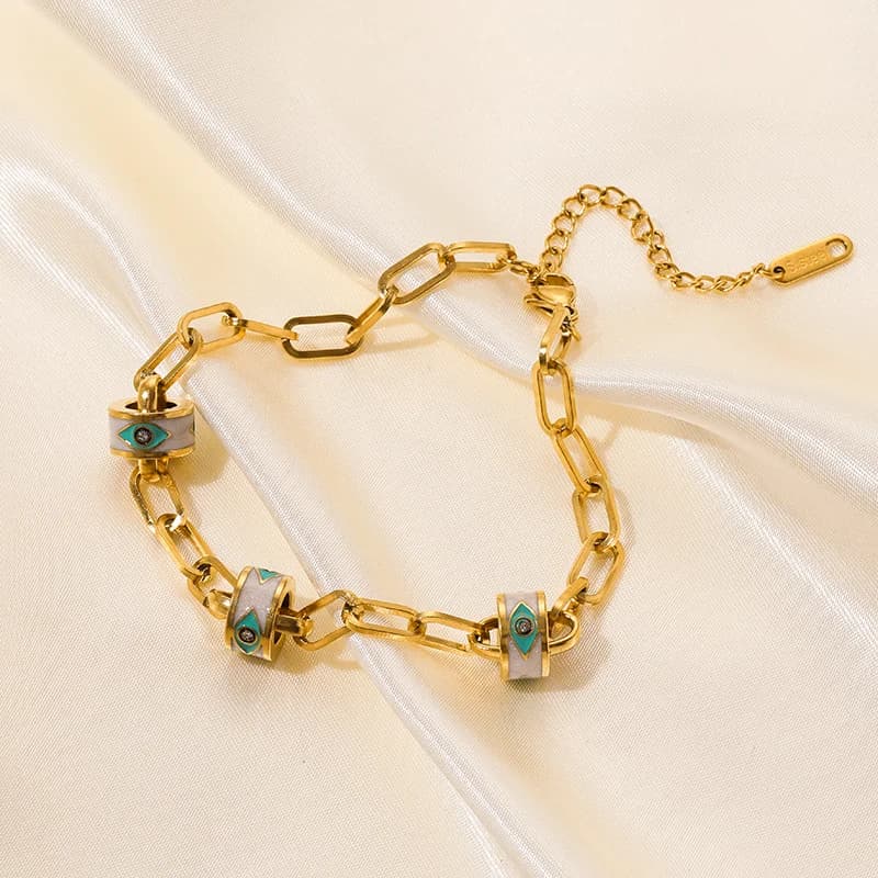 Geometrische Cirkel Bedels Roestvrijstalen Armband