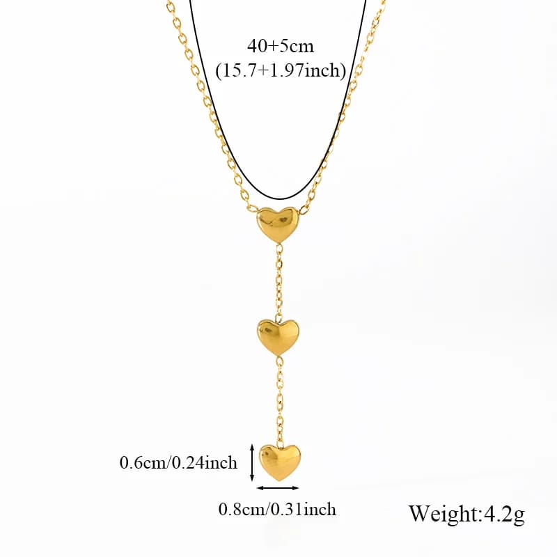 Gouden hart bedel hanger halsketting