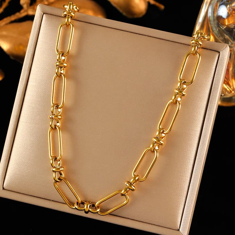 Handgemaakte Metalen Halsketting en Armband Set