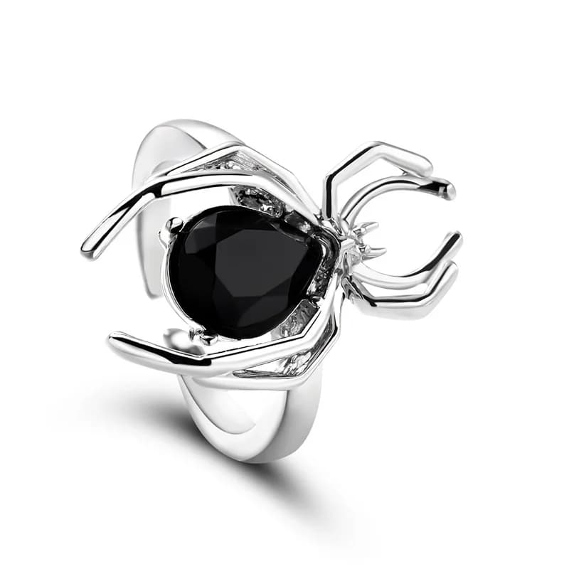 Verstelbare open ring met spin en zirkonia