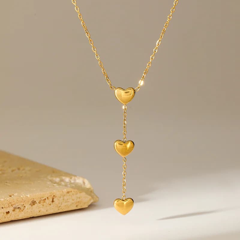 Gouden hart bedel hanger halsketting