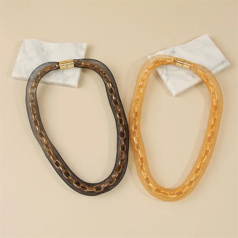 Tule ketting halsketting met magneetsluiting