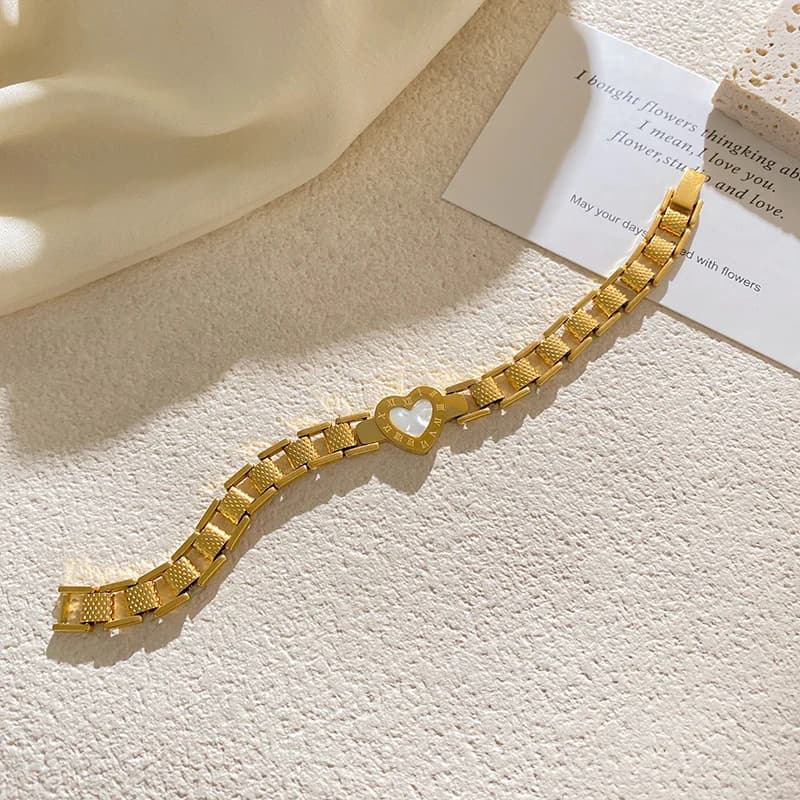 Roestvrij stalen armband met strass slot bedels