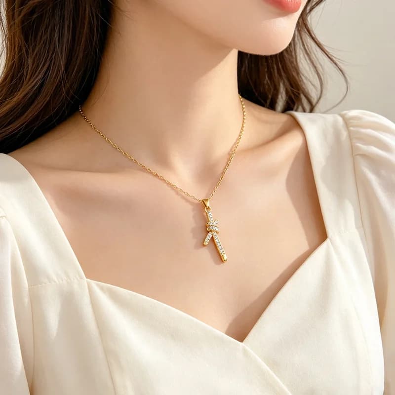 Strik zirkonia hanger ketting