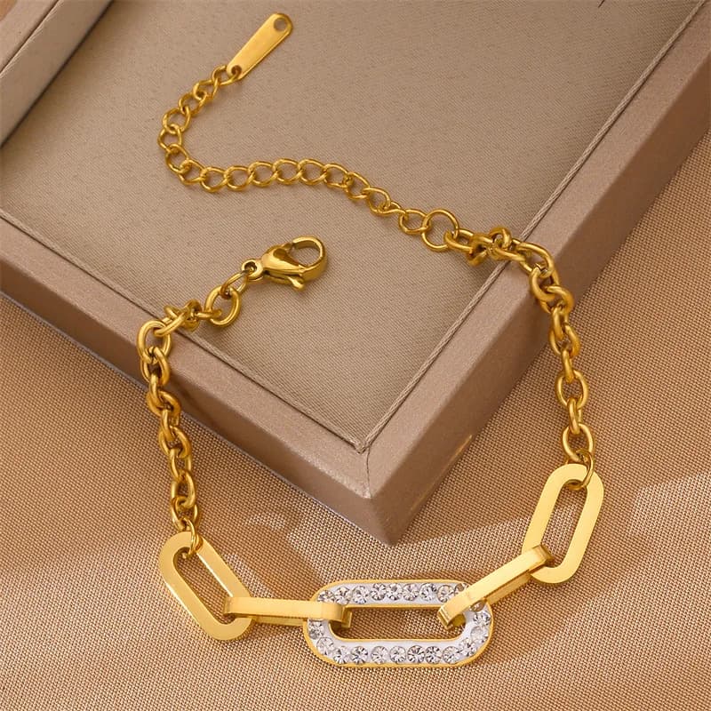 Twisted Zirkonia Kettingarmband