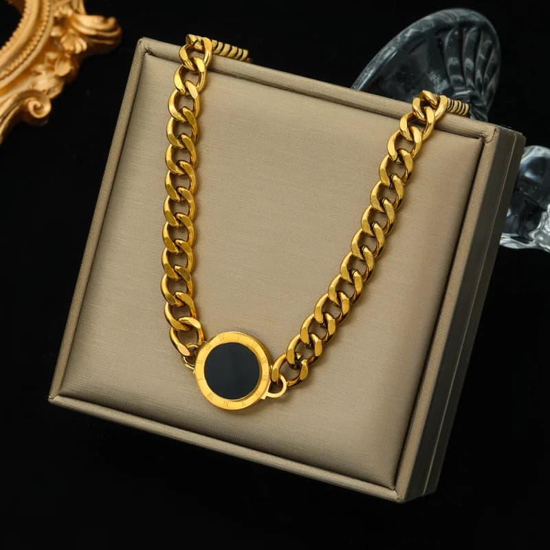 Gouden Dikke Ketting Choker Halsketting