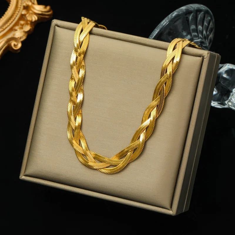 Gouden Dikke Ketting Choker Halsketting